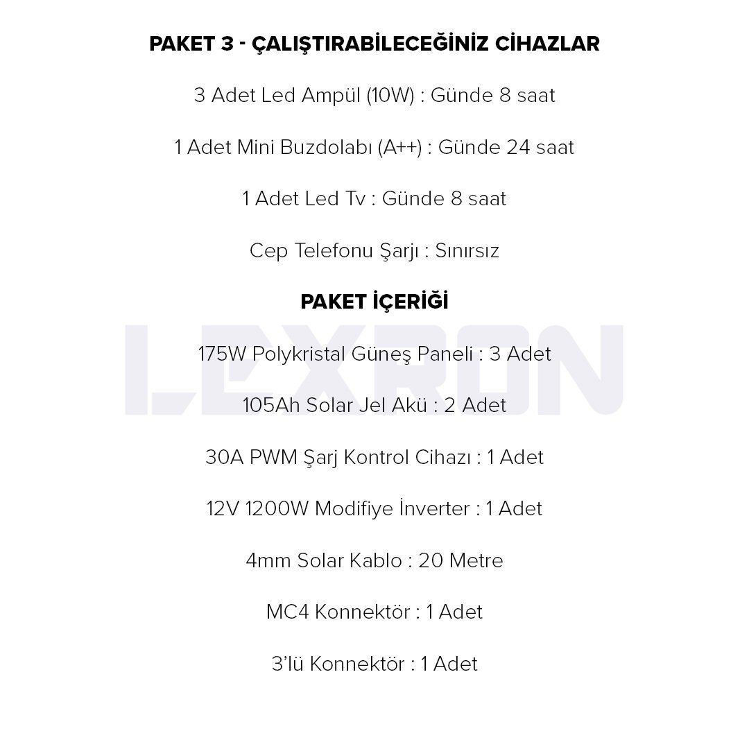 1200W POLİKRİSTAL PAKET SİSTEM 2 (PAKET 3) - Görsel 2